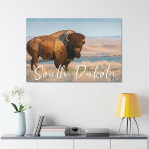 Toile enveloppée dans l'ouest de l'aventure de l'état de Buffalo du Dakota du Sud