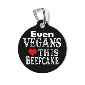 Funny &#39;Beefcake&#39; Dog Tag: Personalized Sassy Pet ID