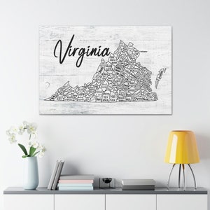 Toile enveloppée de décor à la maison de carte de comté d'état de la Virginie