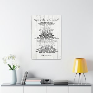 Apostle&#39;s Creed Wrapped Canvas