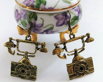 Vintage telephone earrings