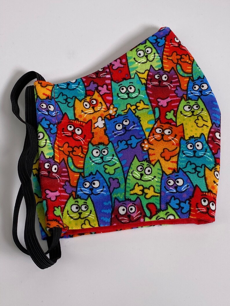 Cat Face Masks Made in USA Filter Etsy