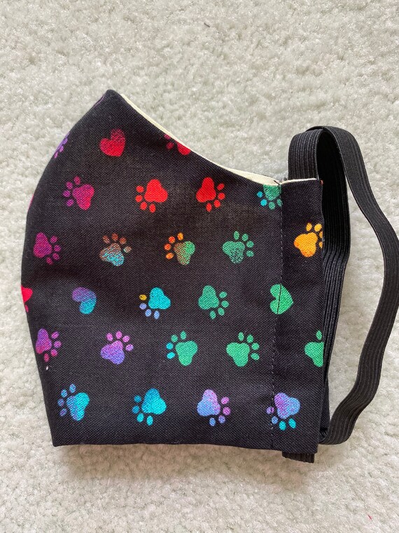Dog Print Face Masks Made in USA Filter Etsy