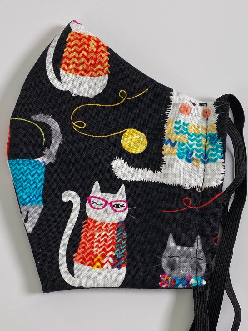 Cat Face Masks Made in USA Filter Etsy