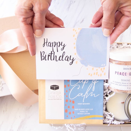 Birthday Gift Mini Box Birthday Gift White Confetti Etsy