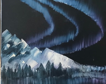 Original Northern Lights Oil Painting on canves