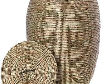 Tall African Hand Woven Basket - Fair trade