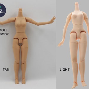 Blythe Joint Body, Blythe Doll, Blythe Custom Kit, Doll Customizing, Blythe Doll Parts, Light, Dark, Tan, Blythe Body Replace