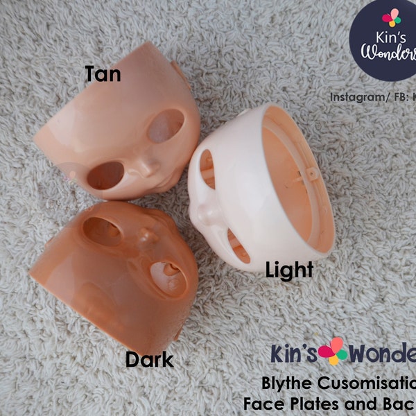 Blythe Faceplate Blank – Blythe Customization Starter Kit, Face-up Blyth, Gesichts- und Rückplatte/Hinterkopf für Blythe Doll – Blythe Makeup Art