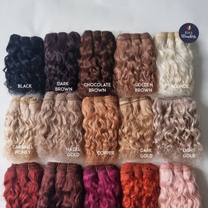 Extension per capelli in mohair ondulato da 1,2 m / Extension per capelli naturali per bambole / Forniture per la tessitura di capelli per bambole, artigianato e parrucche / Blythe, Waldorf