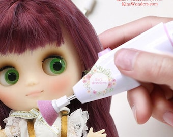 Automatic Blythe BJD Face Carving Grinding Polishing Starter Kit Customisation Tool, Modify Engrave Nose Lips Philtrum Doll Making Supplies