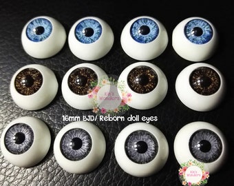 Vintage Tallina/'s Doll Supplies Doll Acrylic Round Eyes Grey Color 22MM New