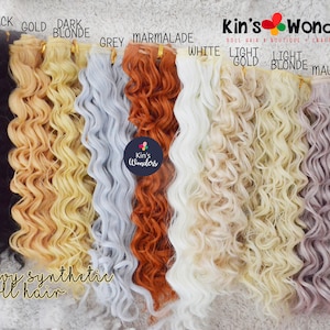 ¡Compra 2 y llévate 1 gratis! Trama de cabello sintético para muñecas, cabello suelto y ondulado para muñecas BJD, cuero cabelludo suave, pelucas Waldorf Blythe OOAK a pequeña escala para rerootear.