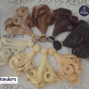 Buy 2 Get 1Free | Curly Doll hair weft| Blythe OOAK Custom rerooting wig |15cm for 1/3 1/4 1/6 11-16 inch dolls  small fashion dolls reroot