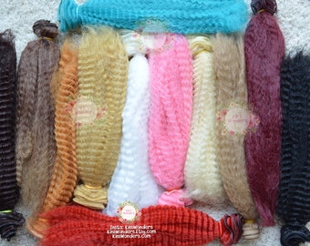 Buy 1 Get 1 Free - Wavy Doll Hair Weft for 11 inch Fashion Dolls BJD, Blythe DOD, Doll Craft 20X100cm High Quality Long Hair for Doll making