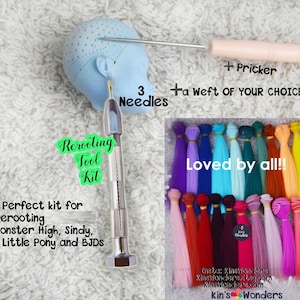Crissy Doll Rerooting Starter Kit w/Tool Forceps Needles Nylon