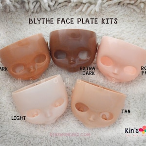 Blythe Faceplate Blank - Blythe Customisation Starter Kit, Face-up Blyth, Face and Back Plate/ Back Head for Blythe Doll - Blythe Makeup Art