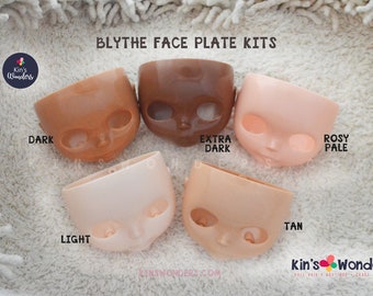 Blythe Faceplate Blank - Blythe Customisation Starter Kit, Face-up Blyth, Face and Back Plate/ Back Head for Blythe Doll - Blythe Makeup Art