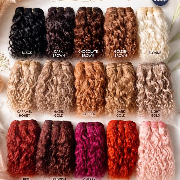 Extensiones de cabello de mohair para muñecas de 1,2 m / Extensiones de cabello natural para muñecas / Suministros para tejer cabello para muñecas, manualidades y pelucas / Blythe, Waldorf