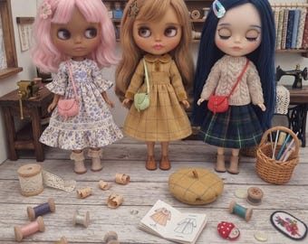 Mini Bag for Dolls, Bag for Blythe, Doll Purse, Tiny Backpack, Handbag for Small Dolls, Pullip, 1/6 BJD