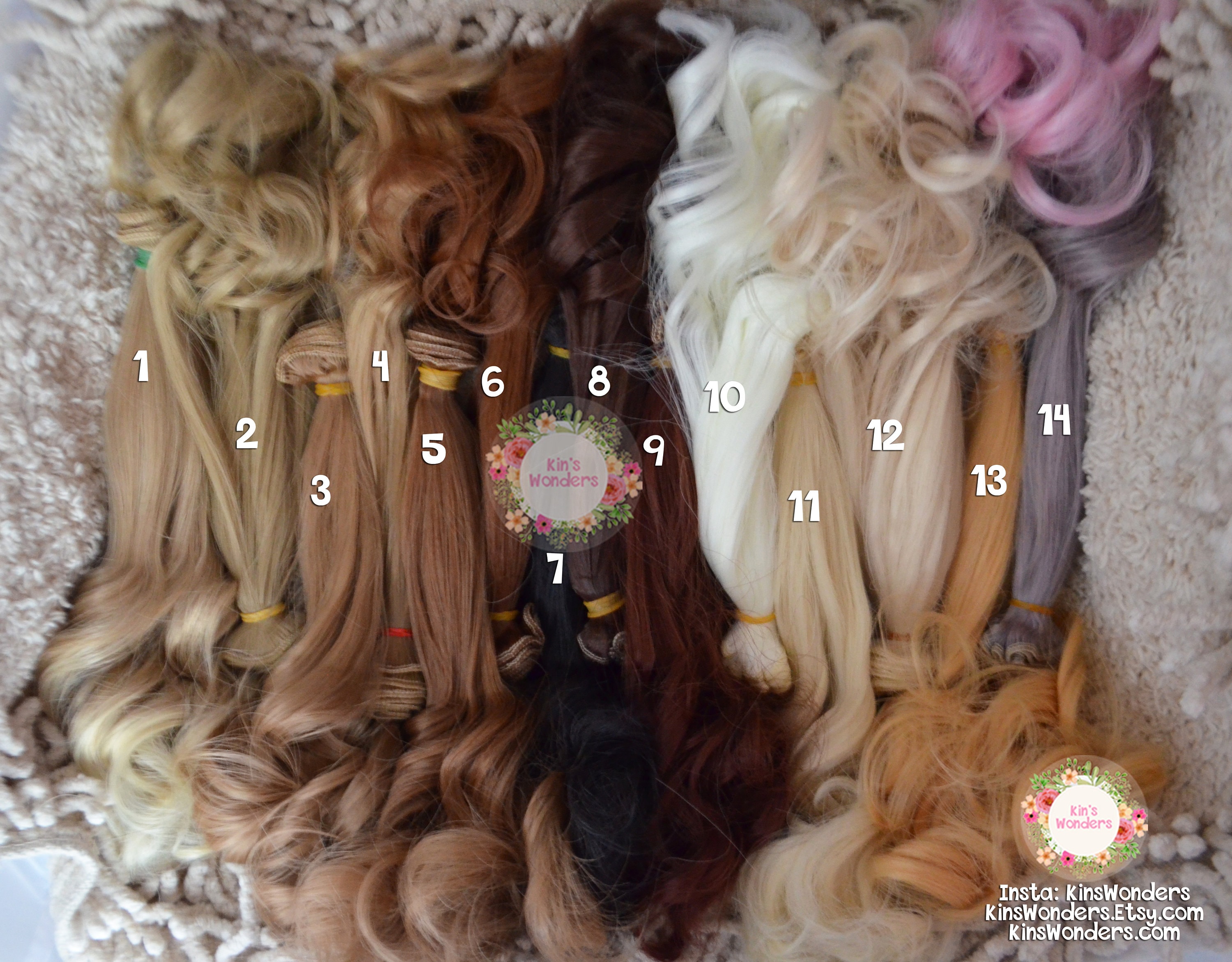 Synthetic Doll Hair Straight Weft BJD Blythe Monster High reroot custom Wig  MLP