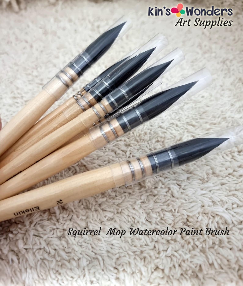 high quality squirrel mop headbrush watercolour