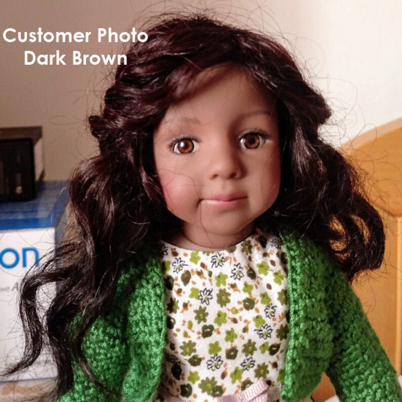 Mohair Curly Doll Hair Weft Black Blythe BJD Monster Ever Etsy Australia