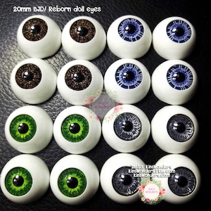 20mm BJD/ Reborn doll eyes - 1 pair gray, blue, brown, polymer clay model, BJD, plushie toy Acrylic Eyes Bears Soft Doll Making Accessories