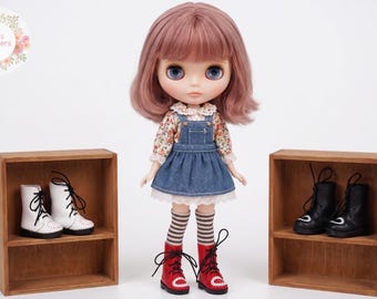 Schoenen voor Blythe-poppen | 1/6 Poppenschoenen| Pullip, BJD, Azone, Pure Neemo Jerryberry - sneakers Cute Doll Clothing Boots - 3,5 cm veterschoen