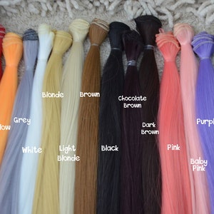 Cabello sintético para muñecas, tramado, para rerootear/hacer pelucas/1/3 1/6 BJD, BJD, Blythe, 25 cm, cabello suave de nailon resistente al calor personalizado Ooak