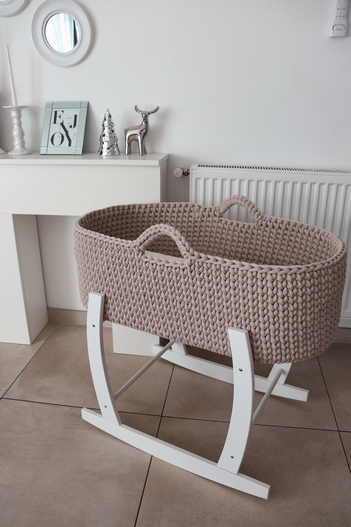 Crochet moses basket Rocking stand is not included Etsy