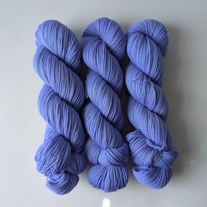 Blurple: Superwash Merino Nylon Sock Yarn, DK, Worsted, Hand Dyed, Indie Dyed Yarn, Purple Blue Yarn, Florescent Purple Blue Yarn