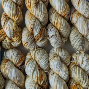 Desert Brush: Indie Pastel Sage Yellow Yarn, Variegated Yarn, Fun Beautiful Green Gold Yarn, Sock Weight, DK, Worsted, Superwash Merino