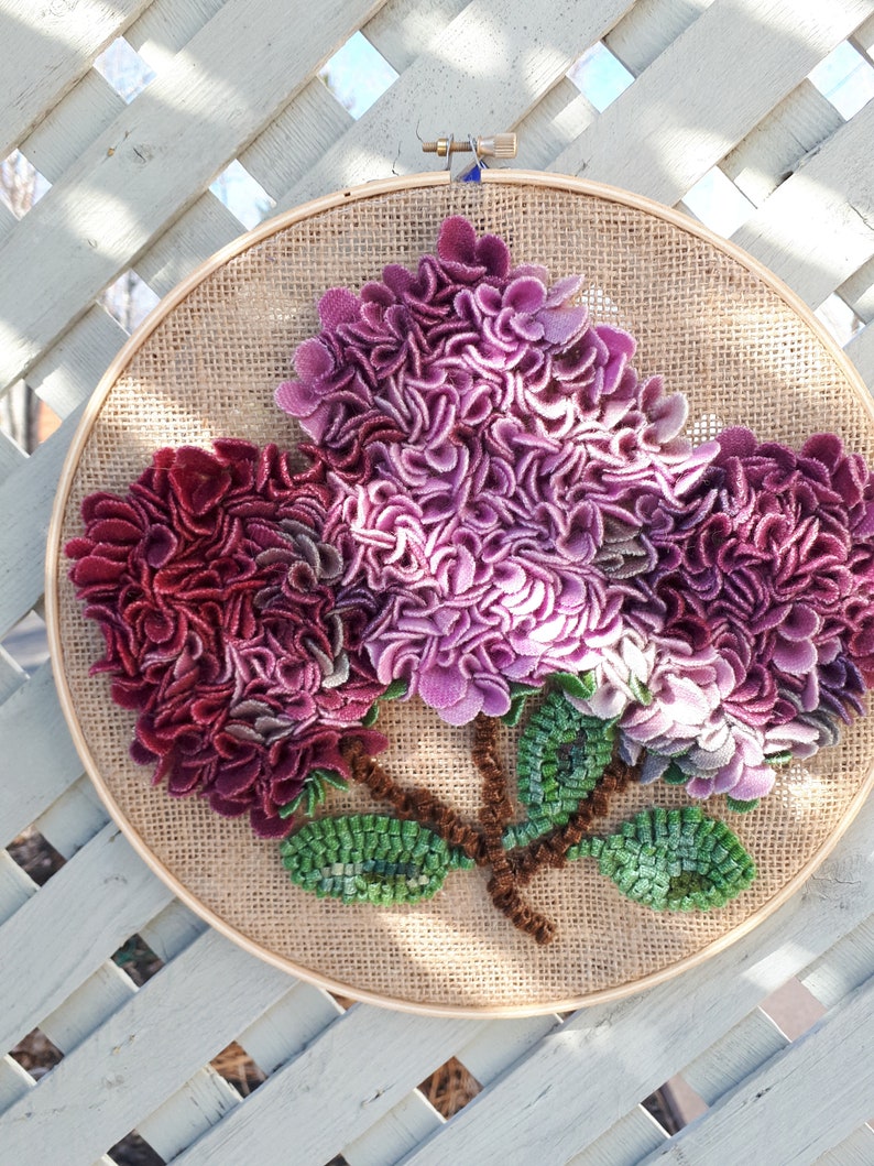 PDF Proddy Hydrangeas Hooked Wool Rug Hooking Design Etsy