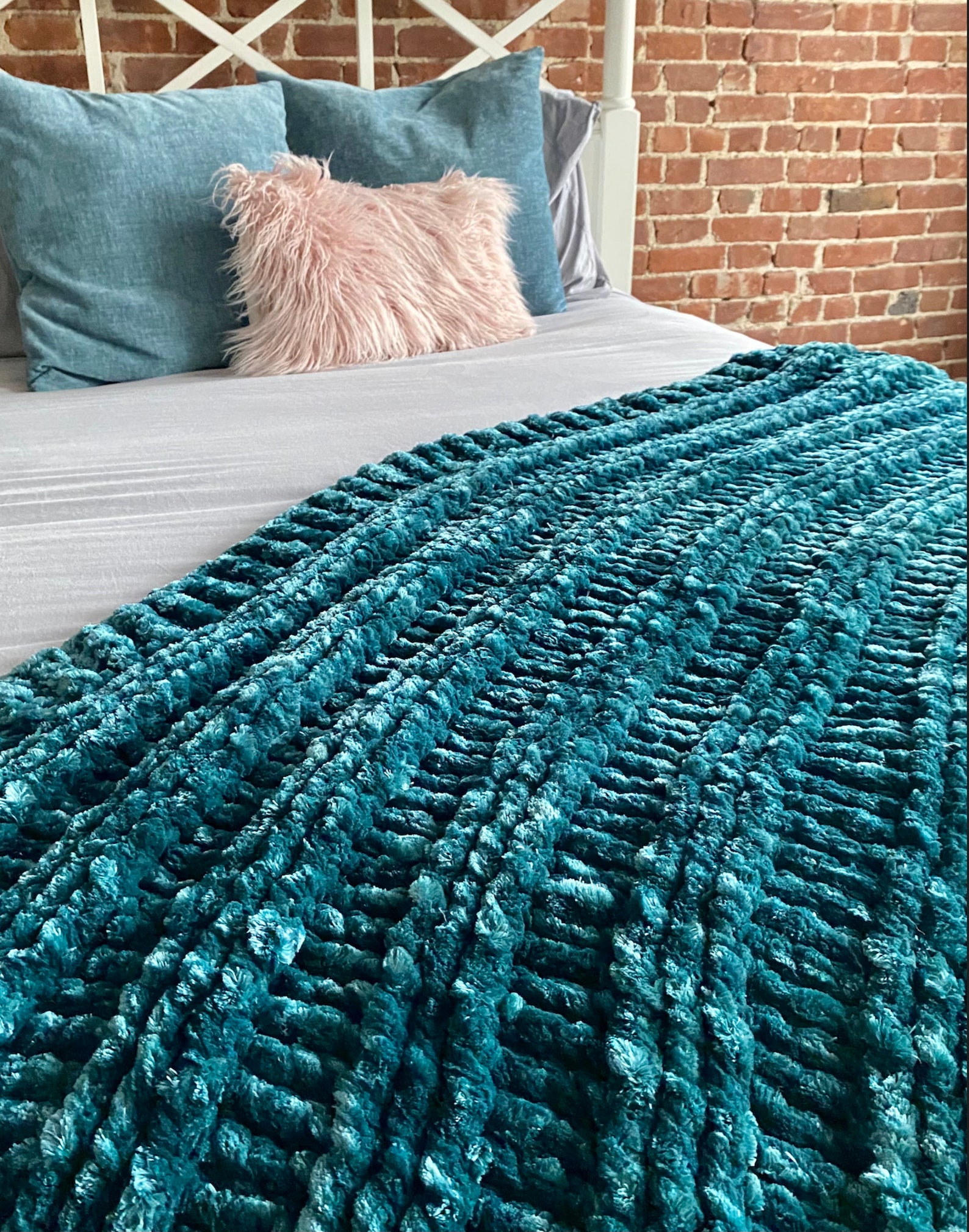 Handmade Crochet Weighted Blanket Modern Striped Etsy