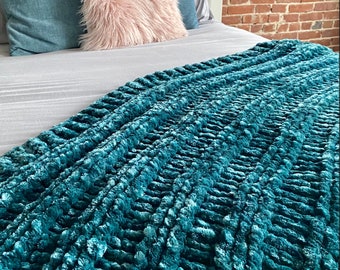 Handmade Crochet Striped Weighted Blanket