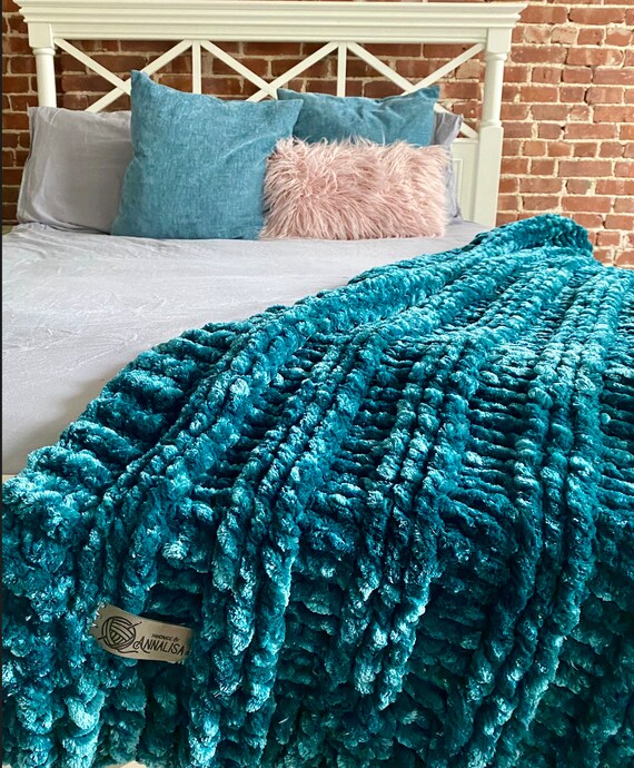 Handmade Crochet Striped Weighted Blanket Etsy