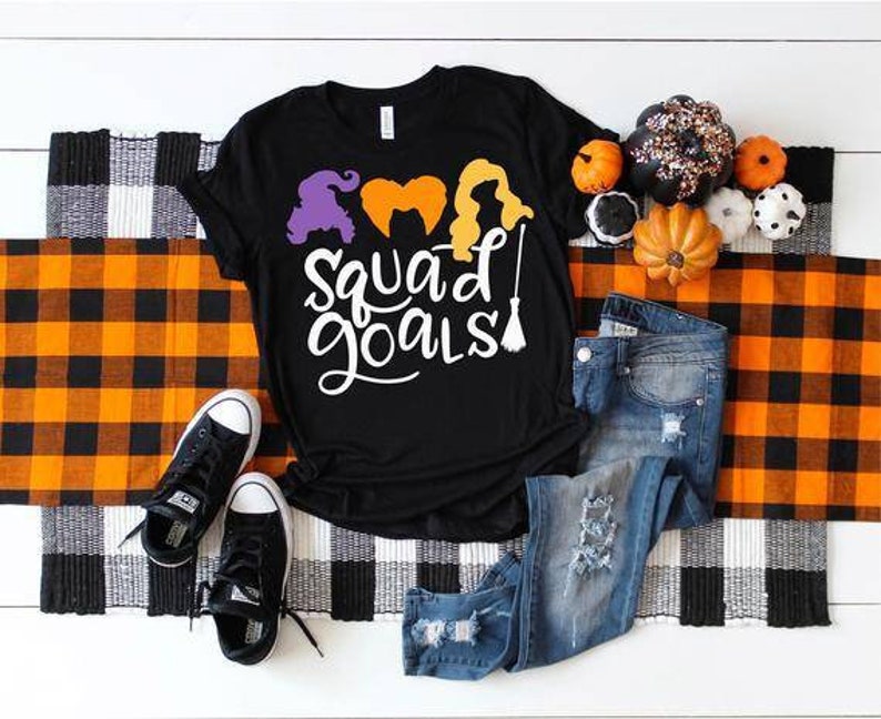 Squad Goals Hocus Pocus shirt Sanderson Sisters tshirt Plus size Halloween tshirts Hocus Pocus shirt womens Sanderson Sisters tee