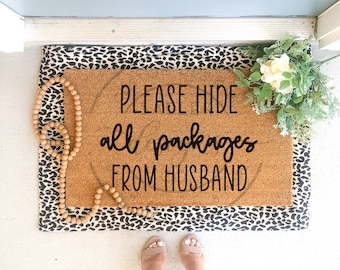 Please Hide All Packages From Husband Doormat