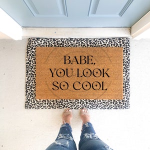 Babe, You Look So Cool Doormat | The 1975 Doormat | Gifts for The 1975 Fans | Robbers Doormat