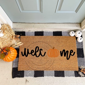 Pumpkin Welcome Mat Pumpkin Doormat Fall Doormat Fall Decor image 3