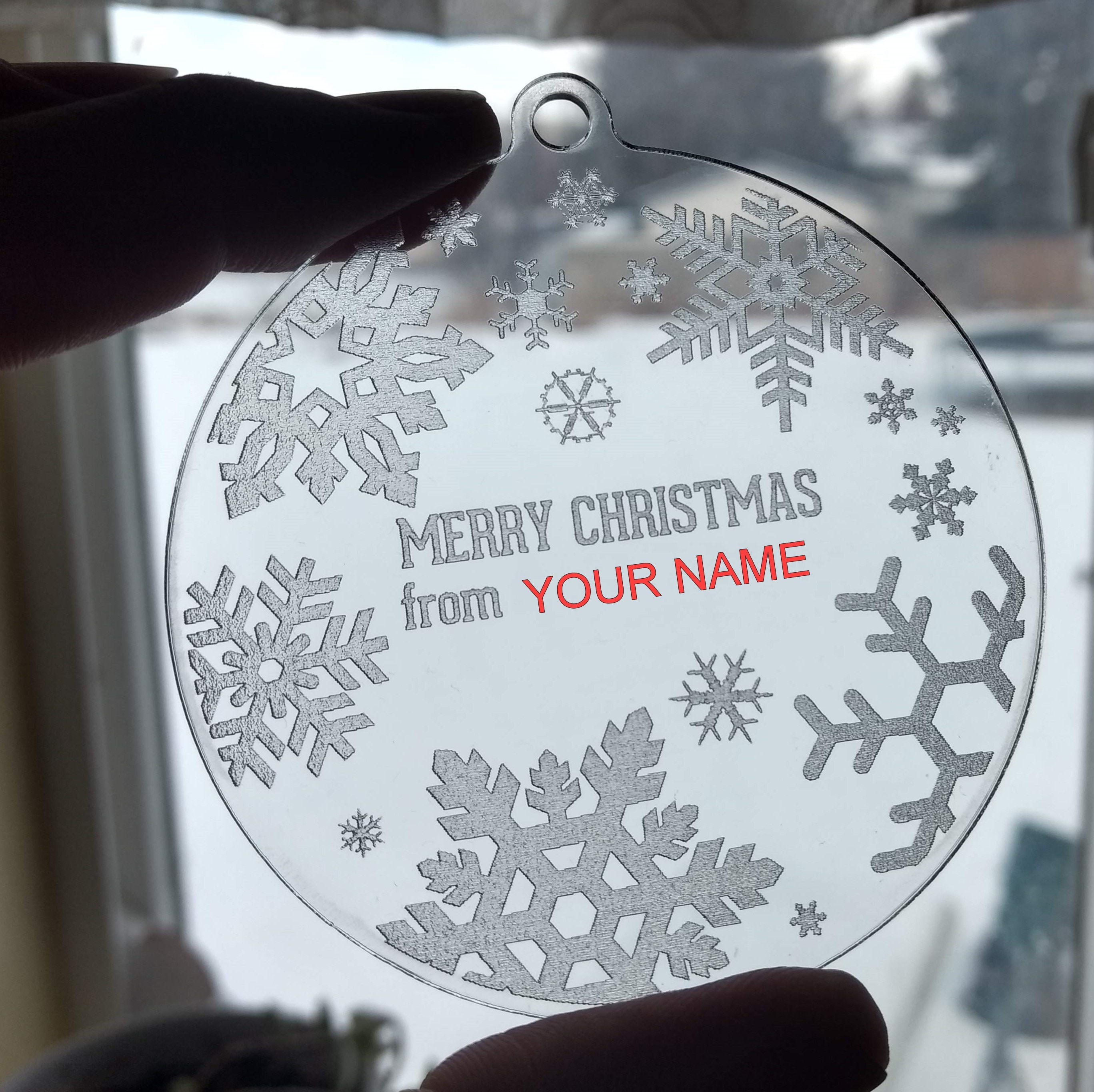 Customizable 3 Circle Christmas Ornament Etsy