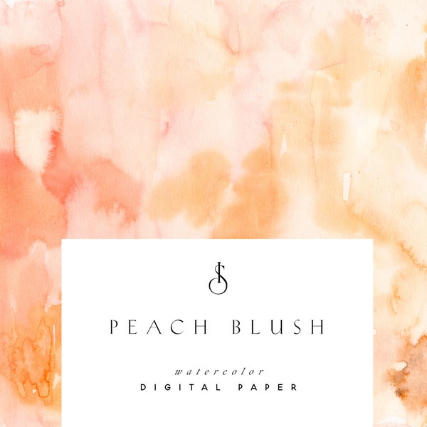 Digital Watercolor Paper-Watercolor Background-Watercolor Clipart-Blush Watercolor-Watercolor Peach-Wedding Clipart-Watercolor Pattern-Art