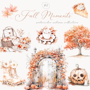 Aquarel herfst clipart-herfst esthetiek clipart-herfst clipart-herfst aquarel clipart esthetiek-herfst clipart-premade clipart