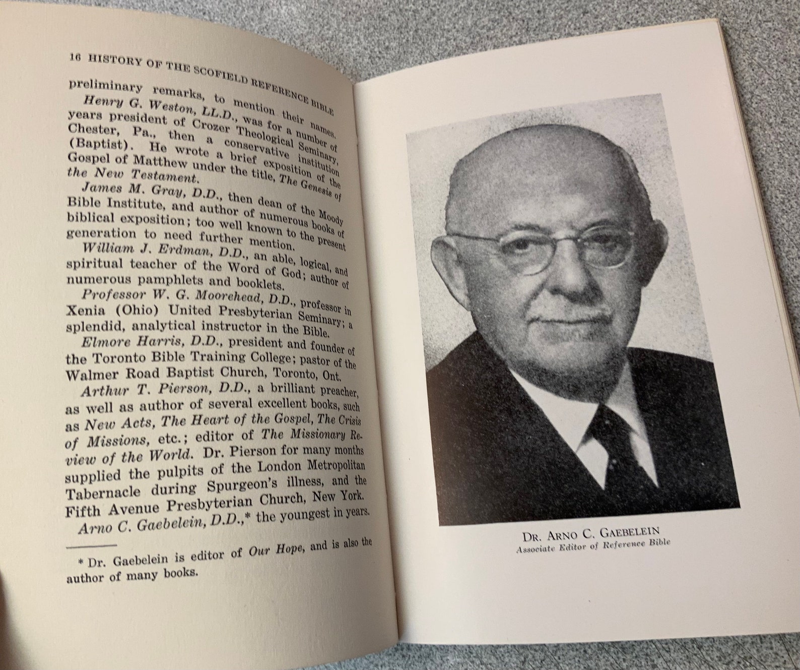 SCOFIELD BIBLE the History of by Arno Gaebelein 1943 Etsy