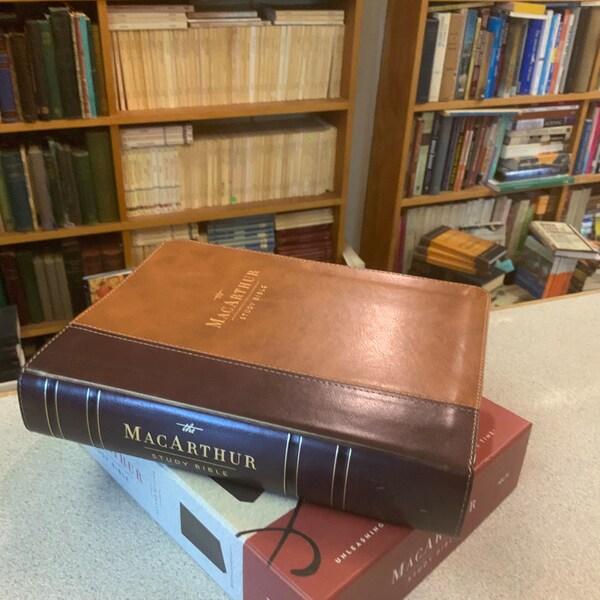 Nkjv Macarthur Leather Study Bible - Etsy