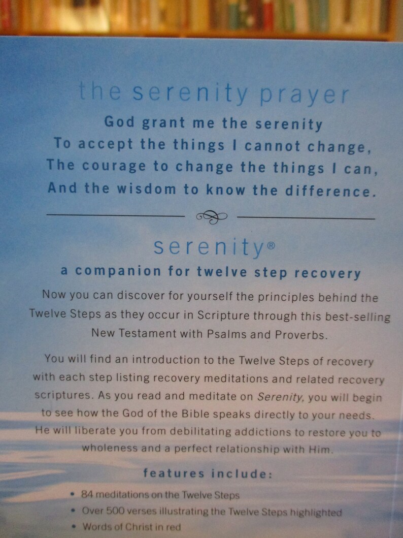 Serenity Nkjv New Testament Psalms Proverbs A Companion For Twelve Step Recovery Thomas Nelson Paperback Christian Books - 