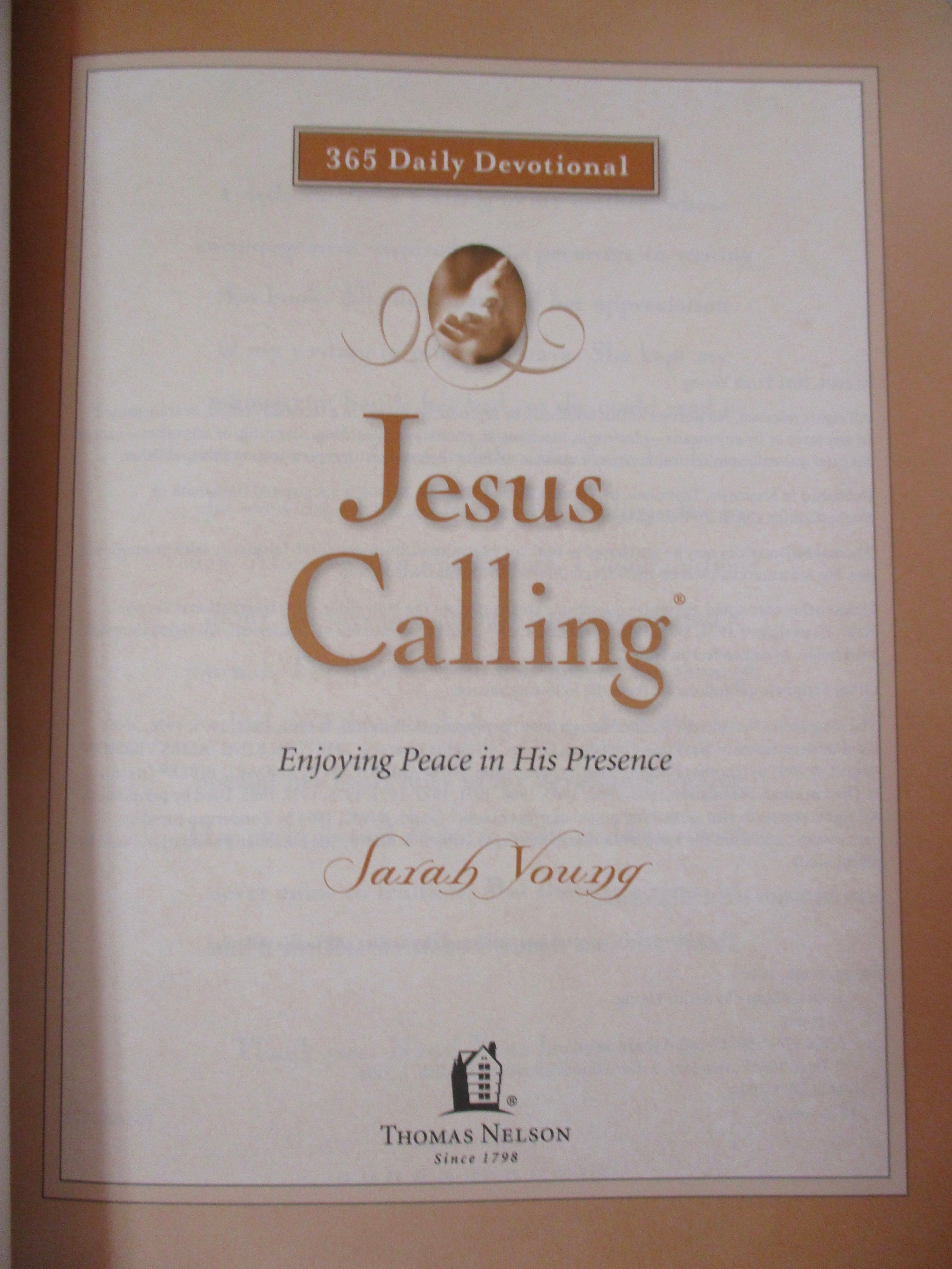Personalized JESUS CALLING - Large Print - Sarah Young Devotional ...