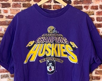 Vintage Washington Huskies Football 1999 Holiday Bowl Men/'s XL Tee Shirt Rare made by Logo Athletic