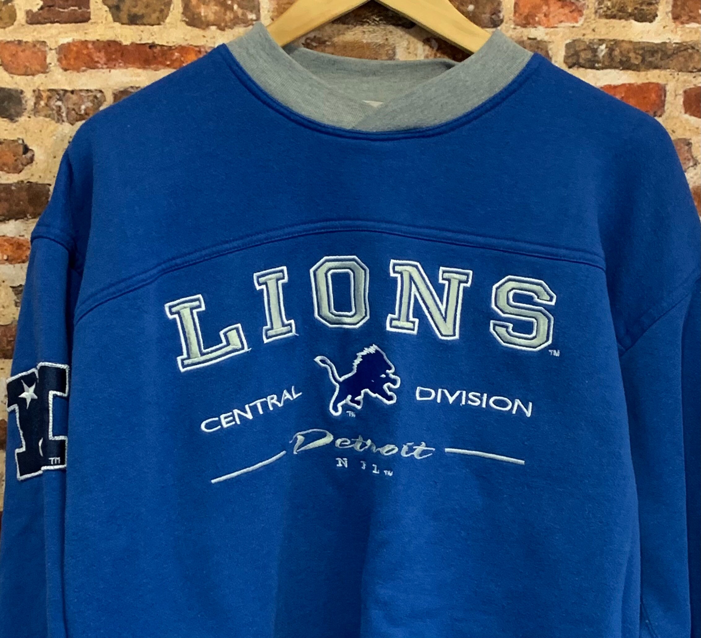 Vintage 90's DETROIT LIONS Men's Large Embroidered | Etsy